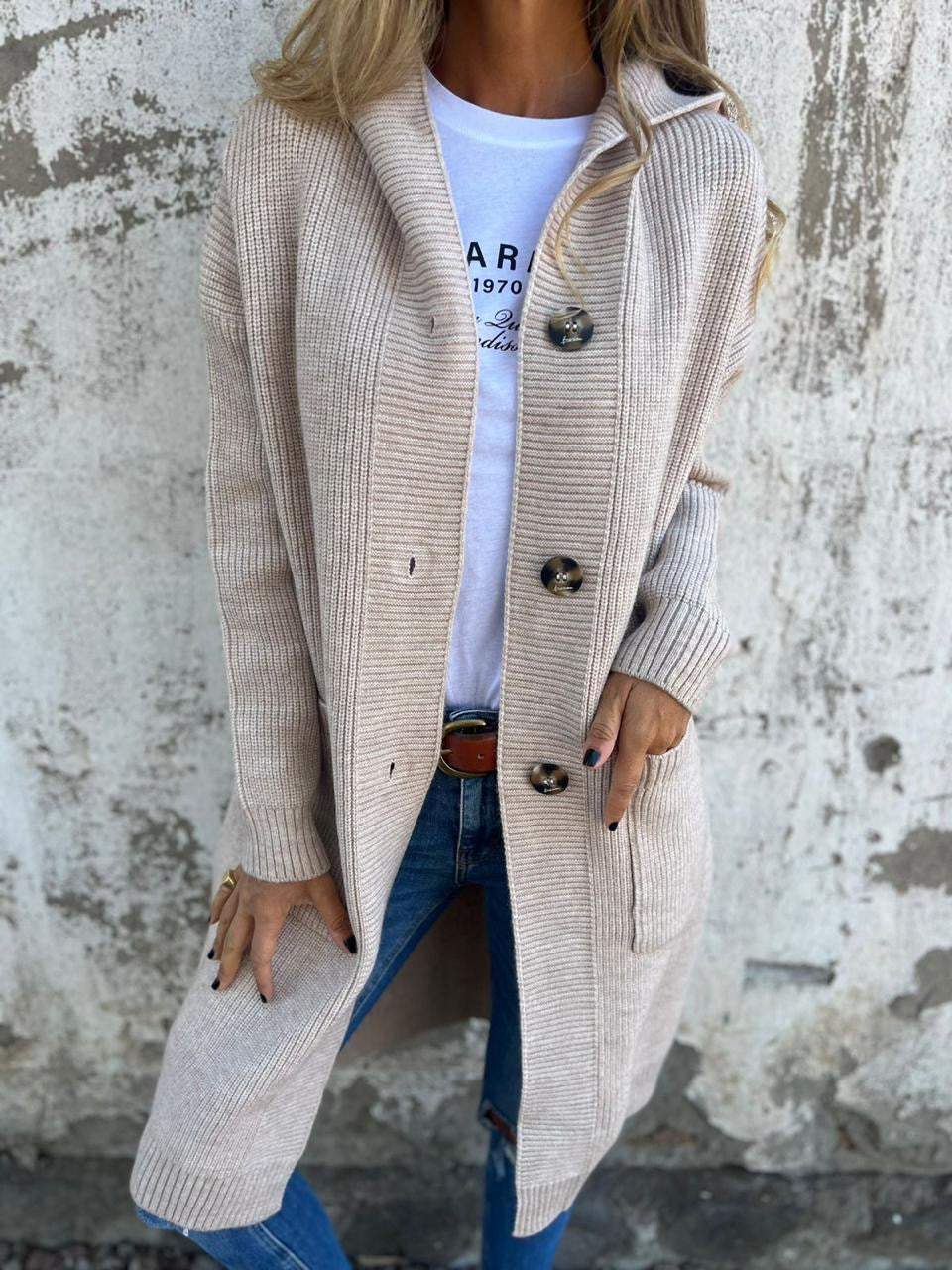 Heidi-Mode | Lange und Bequeme Strickjacke