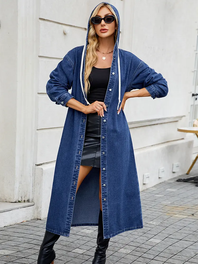 Heidi-Mode | Langer Denim-Trenchcoat - Image 4