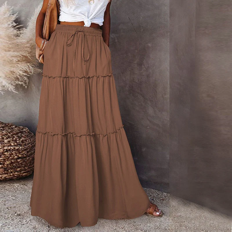 Heidi-Mode | Langer Hochtaillierter Maxi Rock - Image 14
