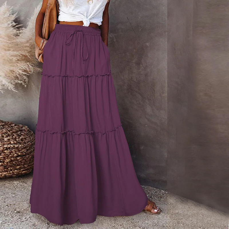 Heidi-Mode | Langer Hochtaillierter Maxi Rock - Image 16