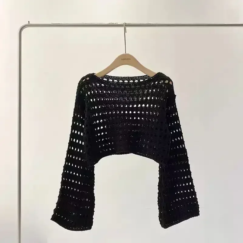 Heidi-Mode | Langes Gehäkeltes Strickoberteil für Frauen - Image 4