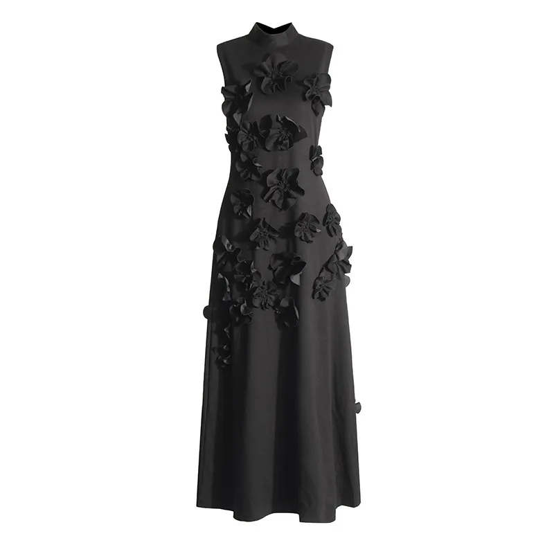 Heidi-Mode | Langes Rosa Kleid mit Blumen - Image 7