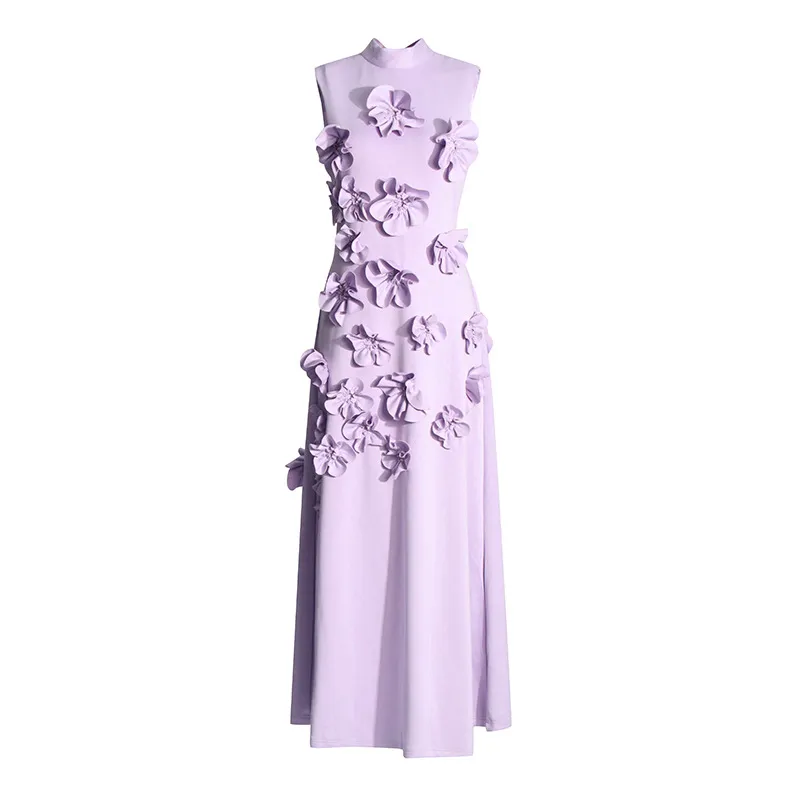 Heidi-Mode | Langes Rosa Kleid mit Blumen - Image 8