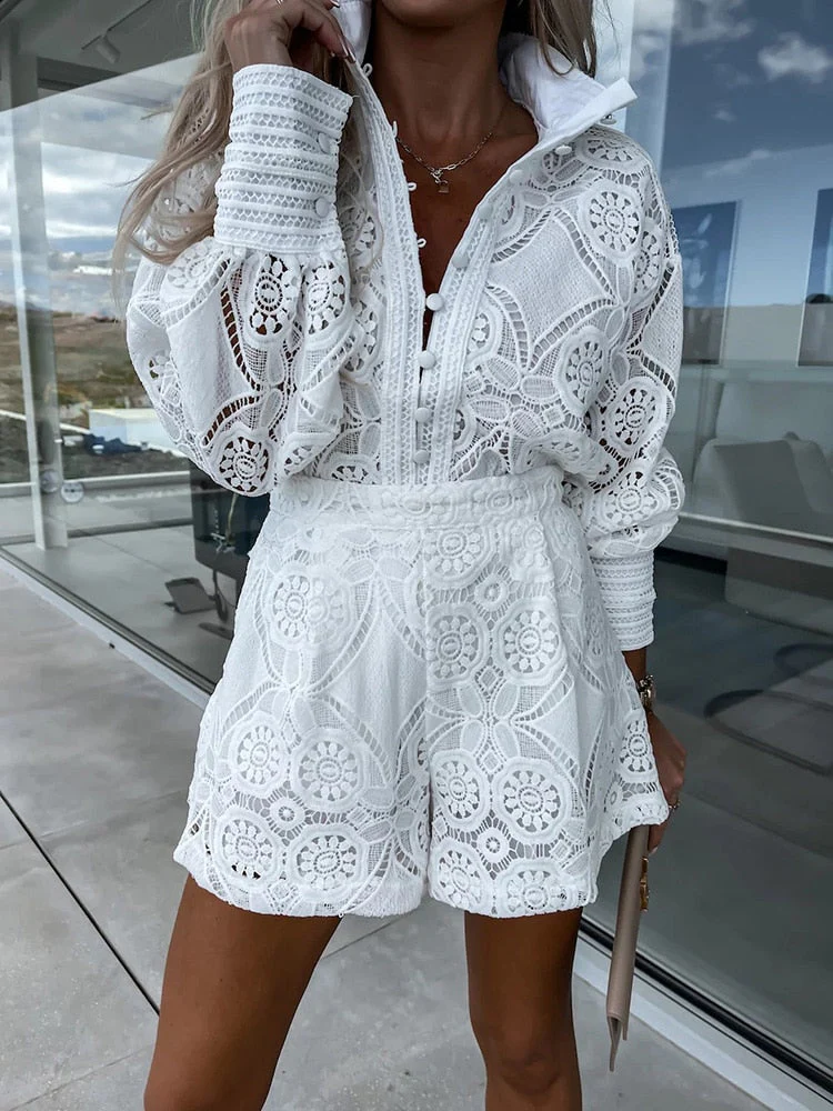 Heidi-Mode | Langärmeliger Jumpsuit mit Spitze - Image 6