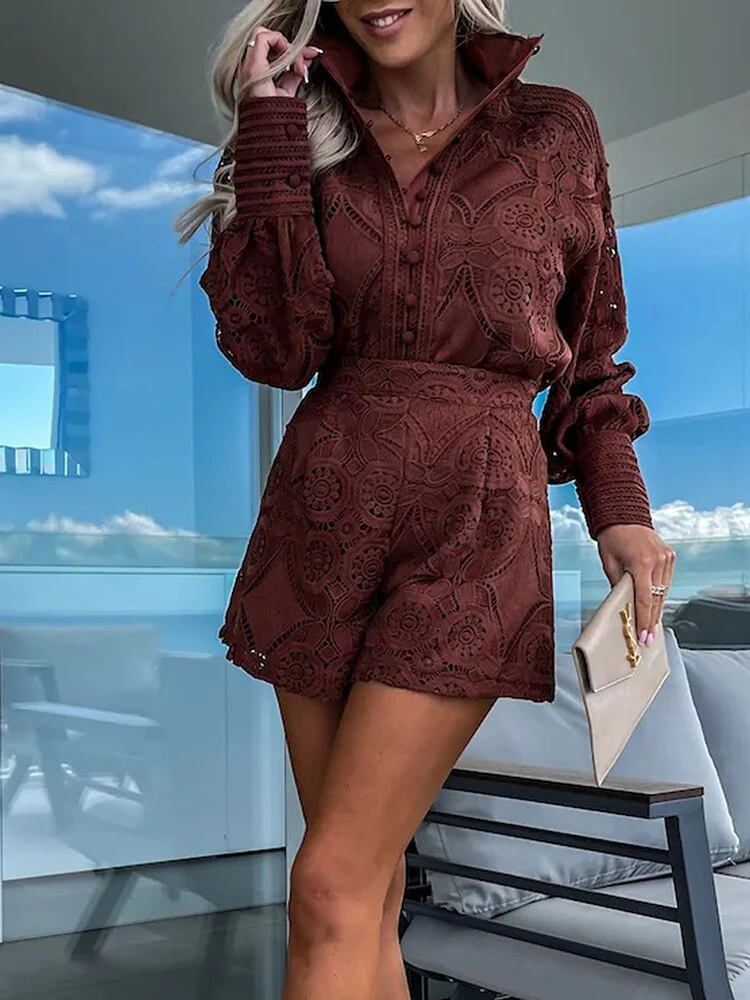 Heidi-Mode | Langärmeliger Jumpsuit mit Spitze - Image 9