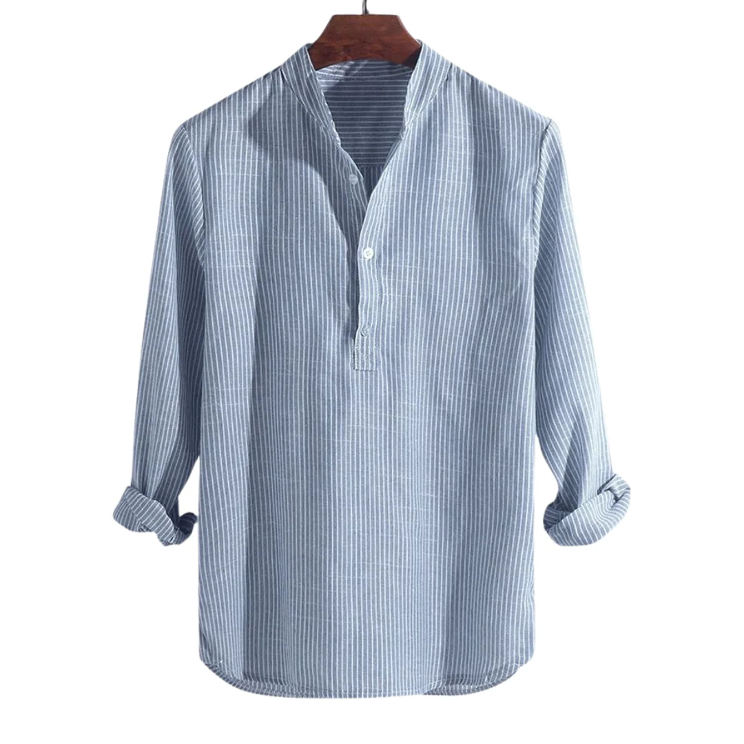 Heidi-Mode | Lässig – Kurta mit Halblangem Knopf und Streifenmuster - Image 4