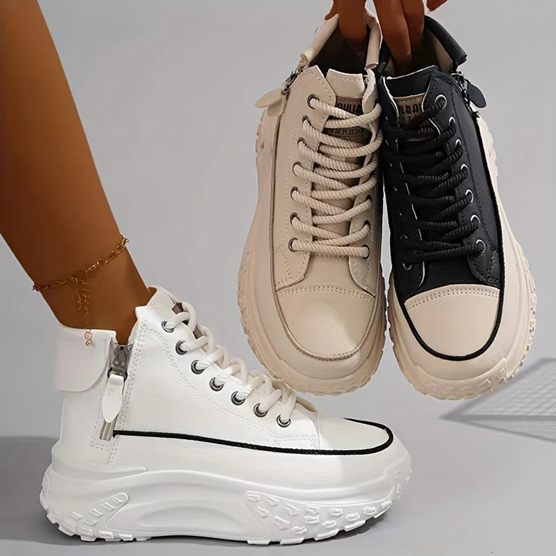 Heidi-Mode | Lässige Plateau Knöchelhohe Sneaker - Image 5