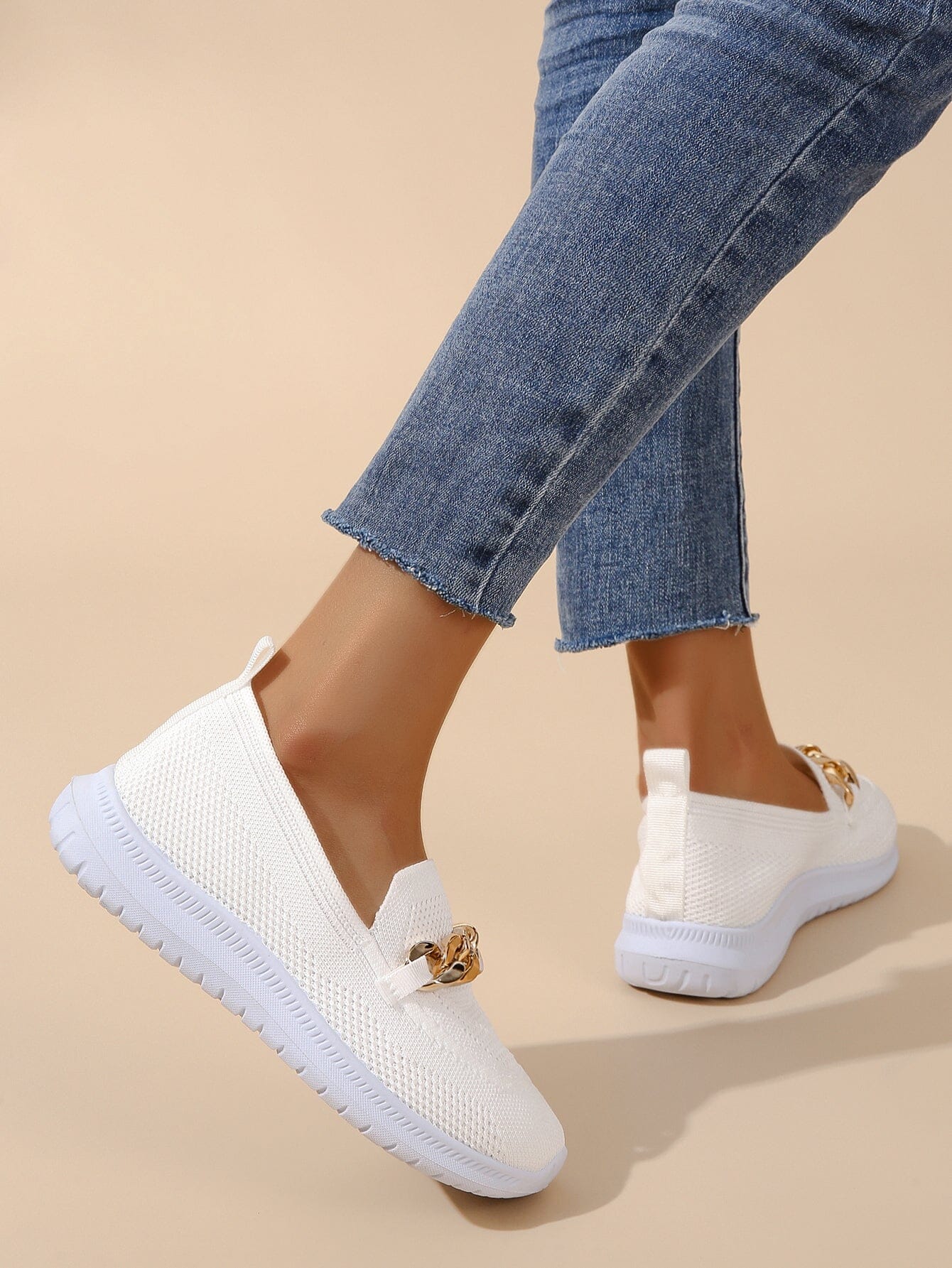 Heidi-Mode | Lässige Slip-On Sneaker Damen Sneaker Aus Atmungsaktivem, Flexiblem Strickmaterial - Image 2