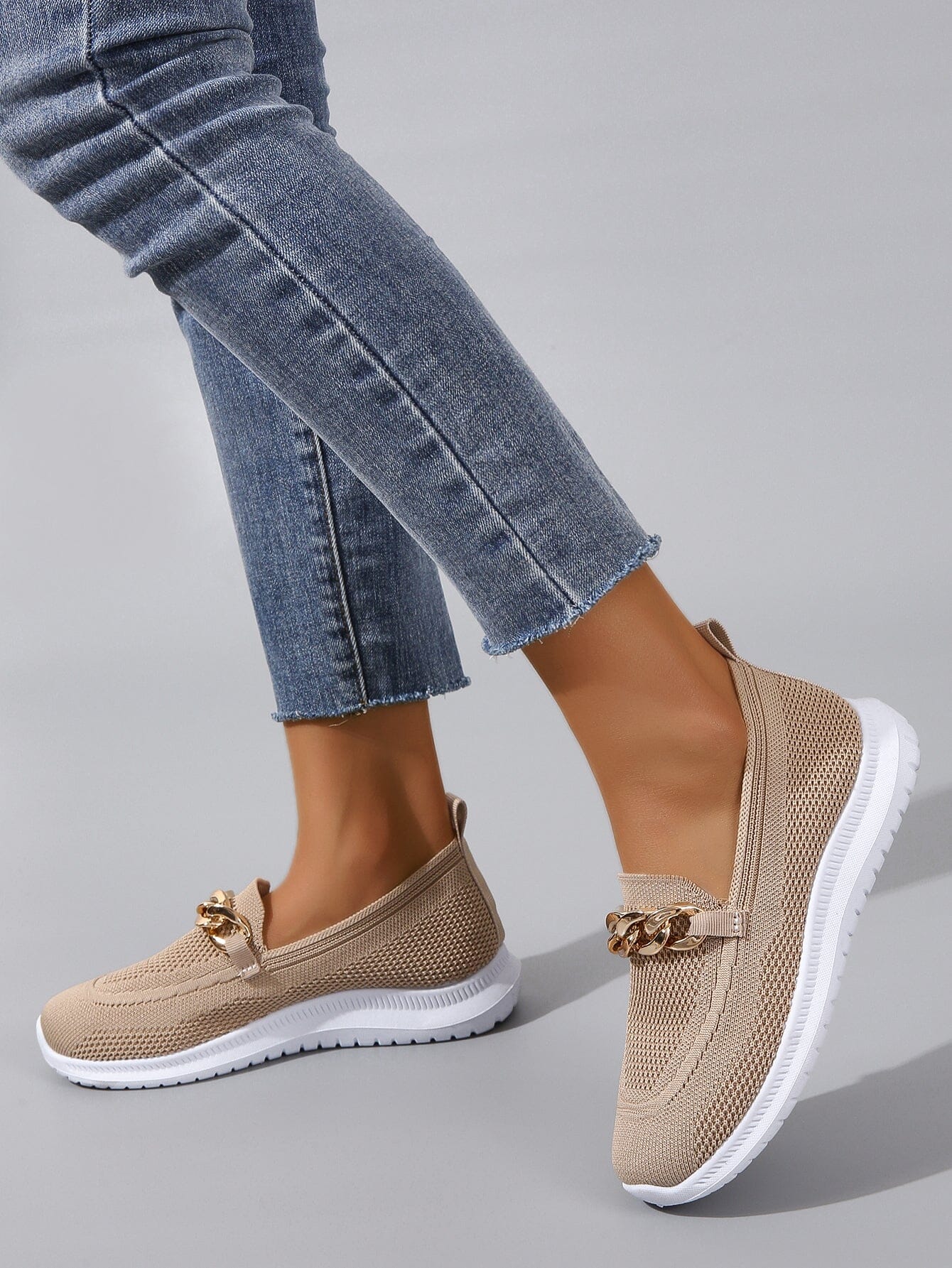 Heidi-Mode | Lässige Slip-On Sneaker Damen Sneaker Aus Atmungsaktivem, Flexiblem Strickmaterial - Image 6
