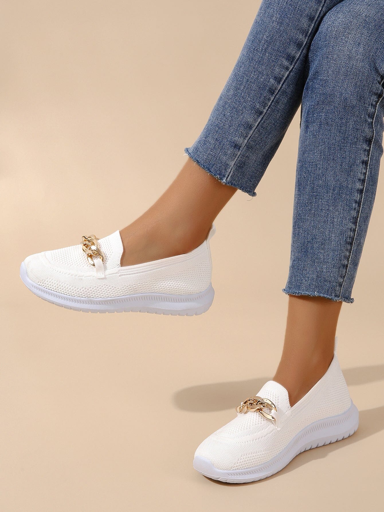 Heidi-Mode | Lässige Slip-On Sneaker Damen Sneaker Aus Atmungsaktivem, Flexiblem Strickmaterial - Image 7