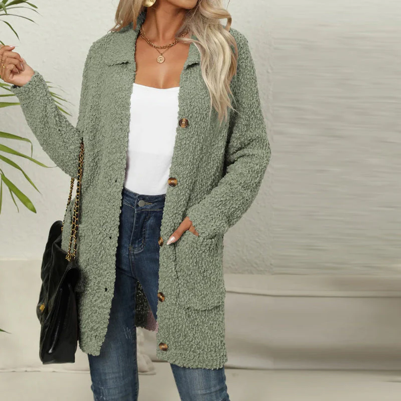 Heidi-Mode | Lässiger Einfarbiger Cardigan - Image 12