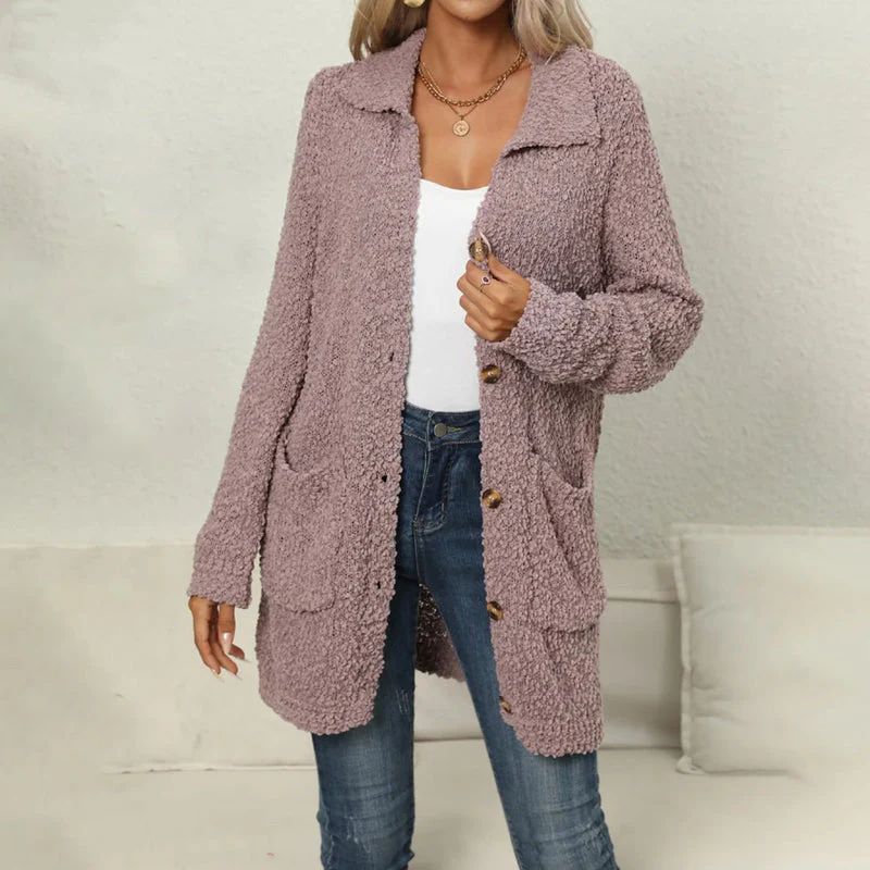Heidi-Mode | Lässiger Einfarbiger Cardigan - Image 2