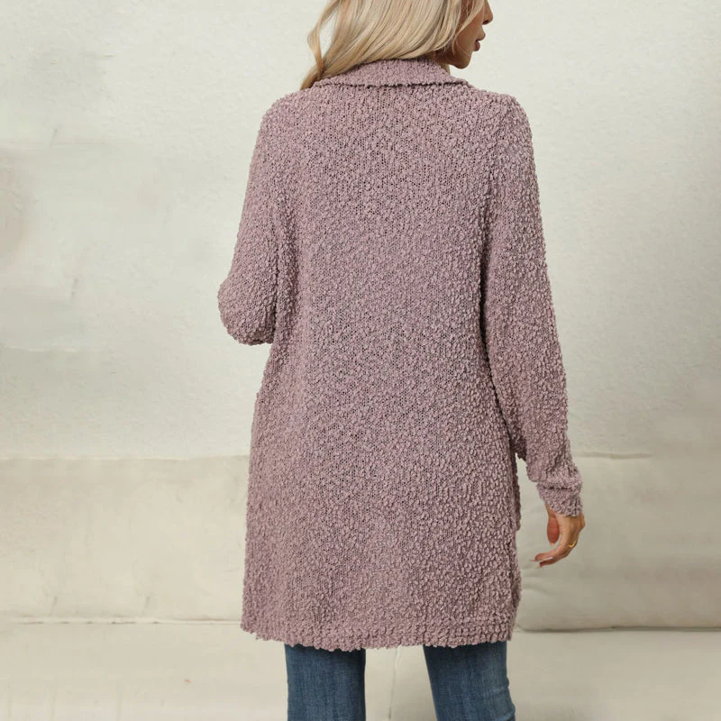 Heidi-Mode | Lässiger Einfarbiger Cardigan - Image 5
