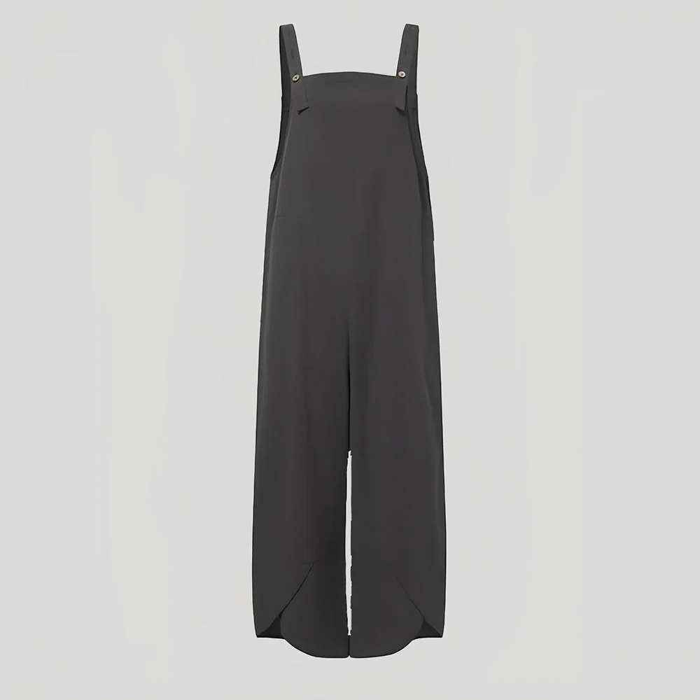 Heidi-Mode | Lässiger, Lockerer Overall In Volltonfarbe für Damen - Image 3