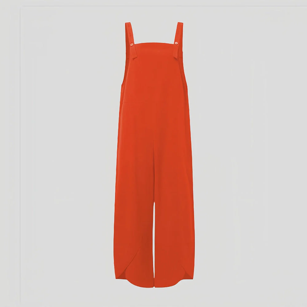 Heidi-Mode | Lässiger, Lockerer Overall In Volltonfarbe für Damen - Image 9