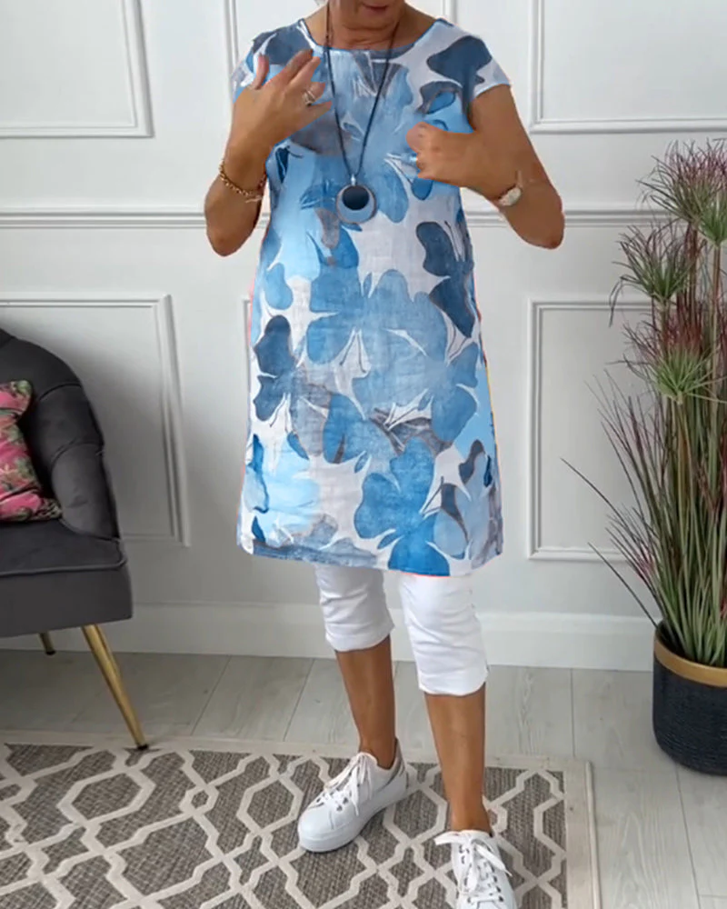 Heidi-Mode | Lässiges Longtop mit Farbenfrohem Blumenprint - Image 12
