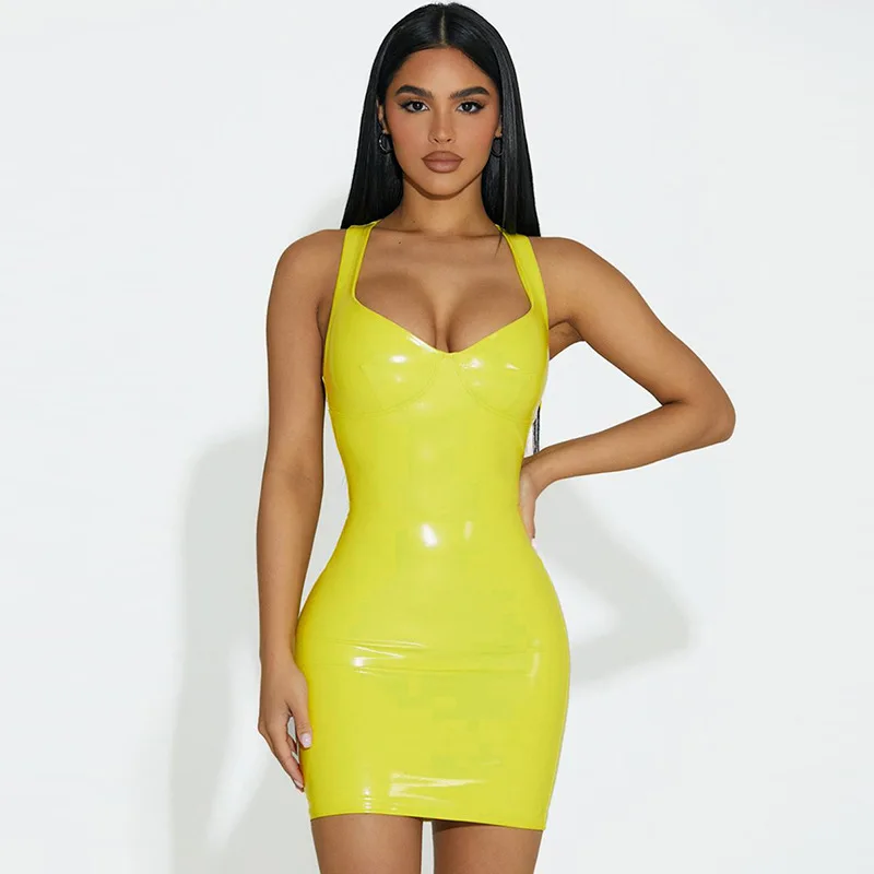 Heidi-Mode | Latex Kleid mit Verstellbaren Trägern - Image 2
