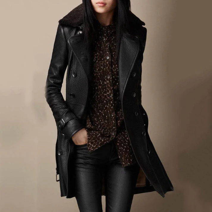 Heidi-Mode | Lange Lederjacke für Damen