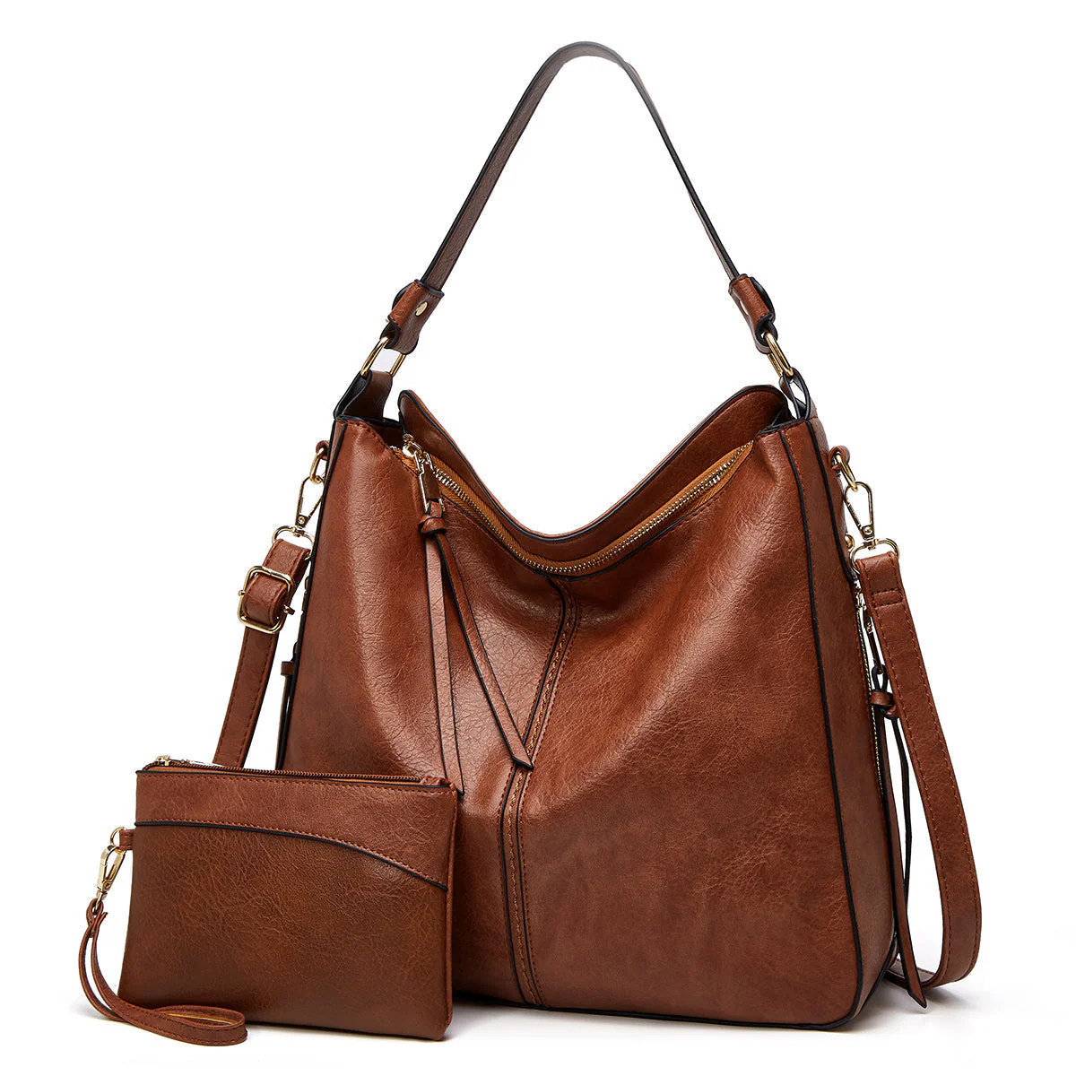 Heidi-Mode | Leder Tasche mit Großer Kapazität und Seitenfächern - Image 9