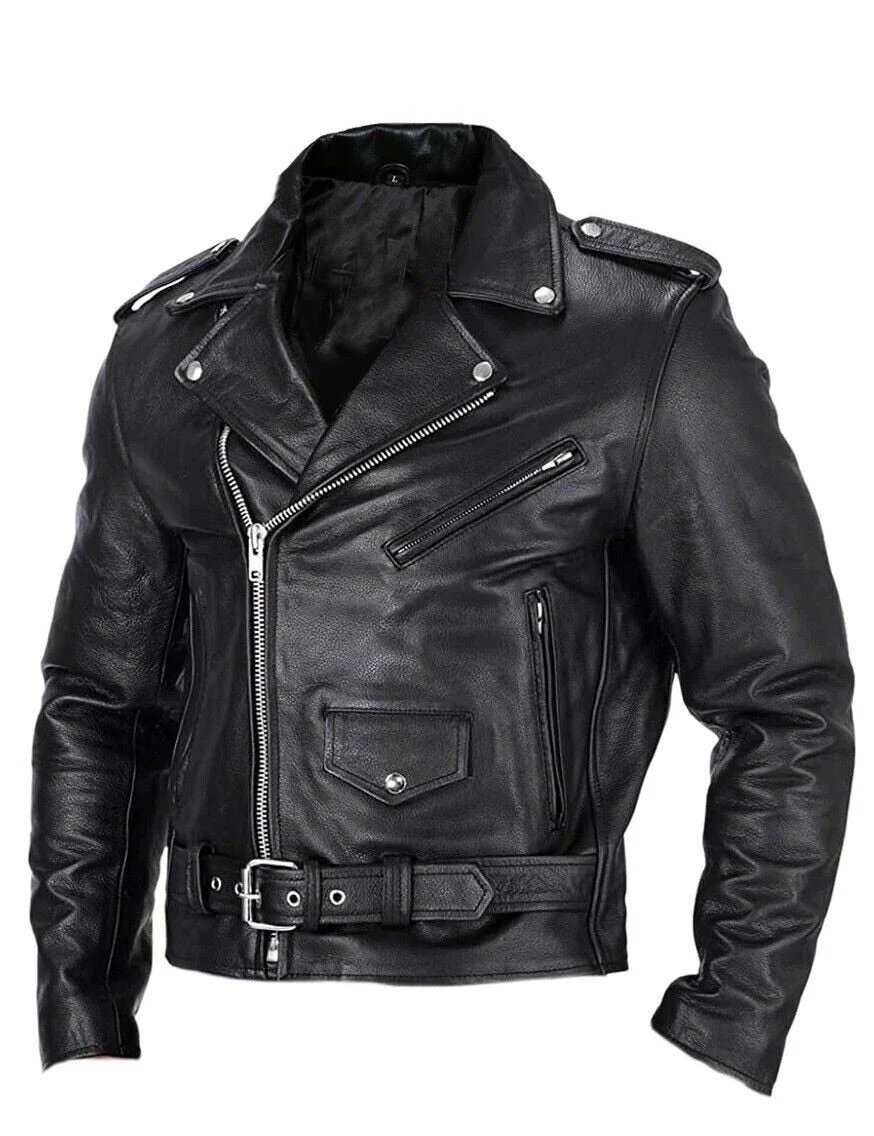 Heidi-Mode | Lederjacke für Herren Slim Fit Stehkragen Winddichte Motorradjacke - Image 3