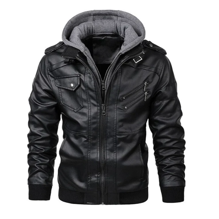 Heidi-Mode | Lederjacke mit Kapuze für Herren - Image 7