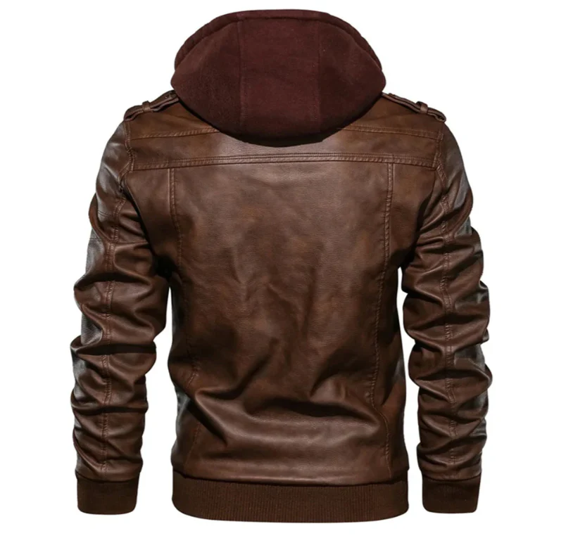 Heidi-Mode | Lederjacke mit Kapuze für Herren - Image 8