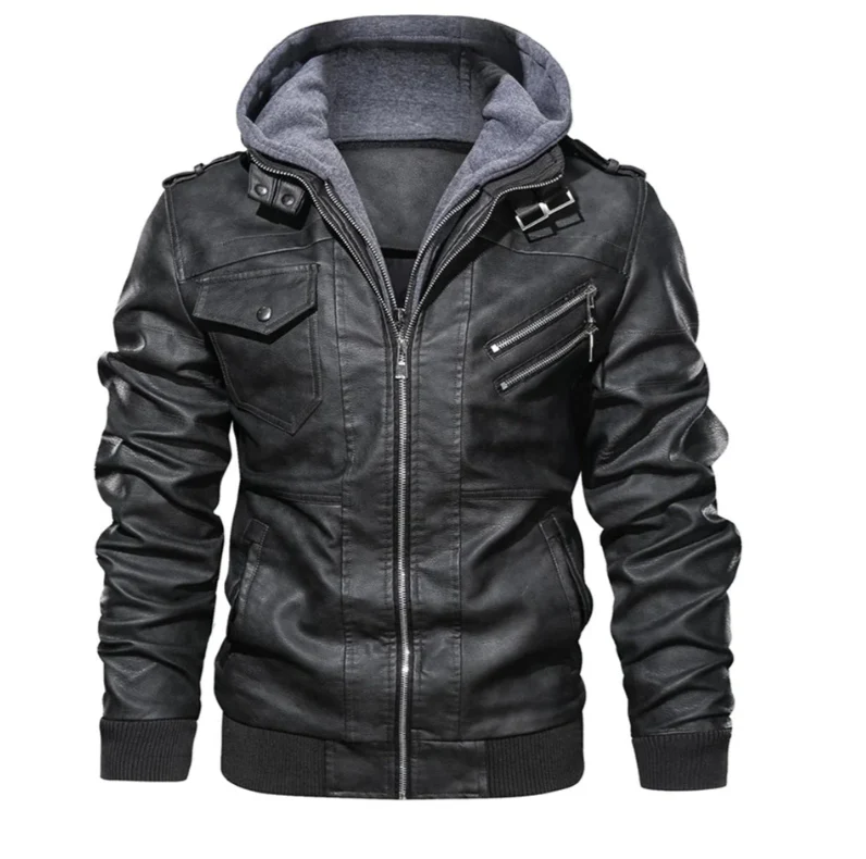 Heidi-Mode | Lederjacke mit Kapuze für Herren - Image 9