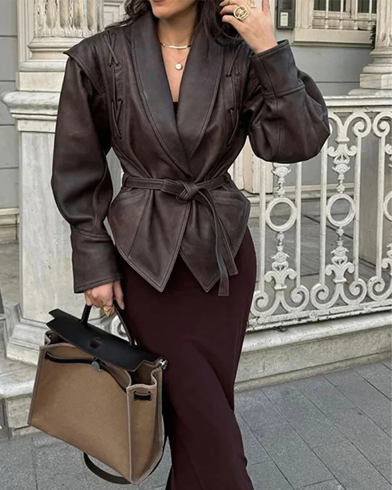 Heidi-Mode | Lederjacke mit langen Ärmeln - Image 5