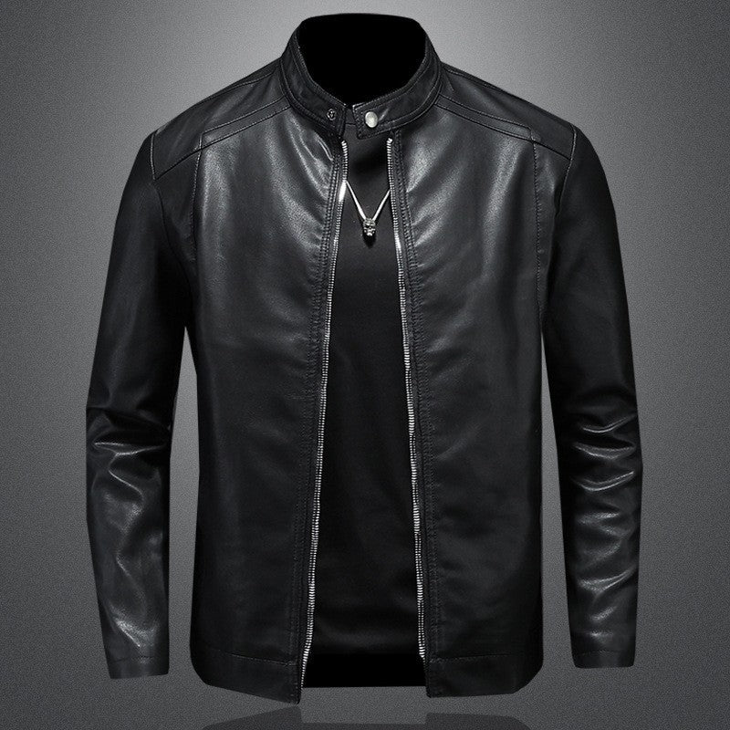 Heidi-Mode | Vegan Lederjacke Slim Fit Stehkragen Reißverschluss Minimalistisches Design