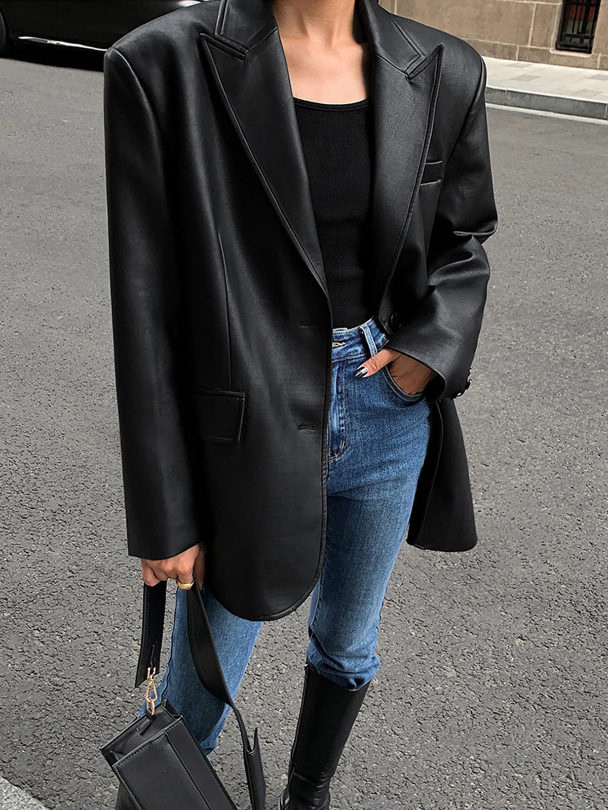 Heidi-Mode | Lederlook Blazer für Damen