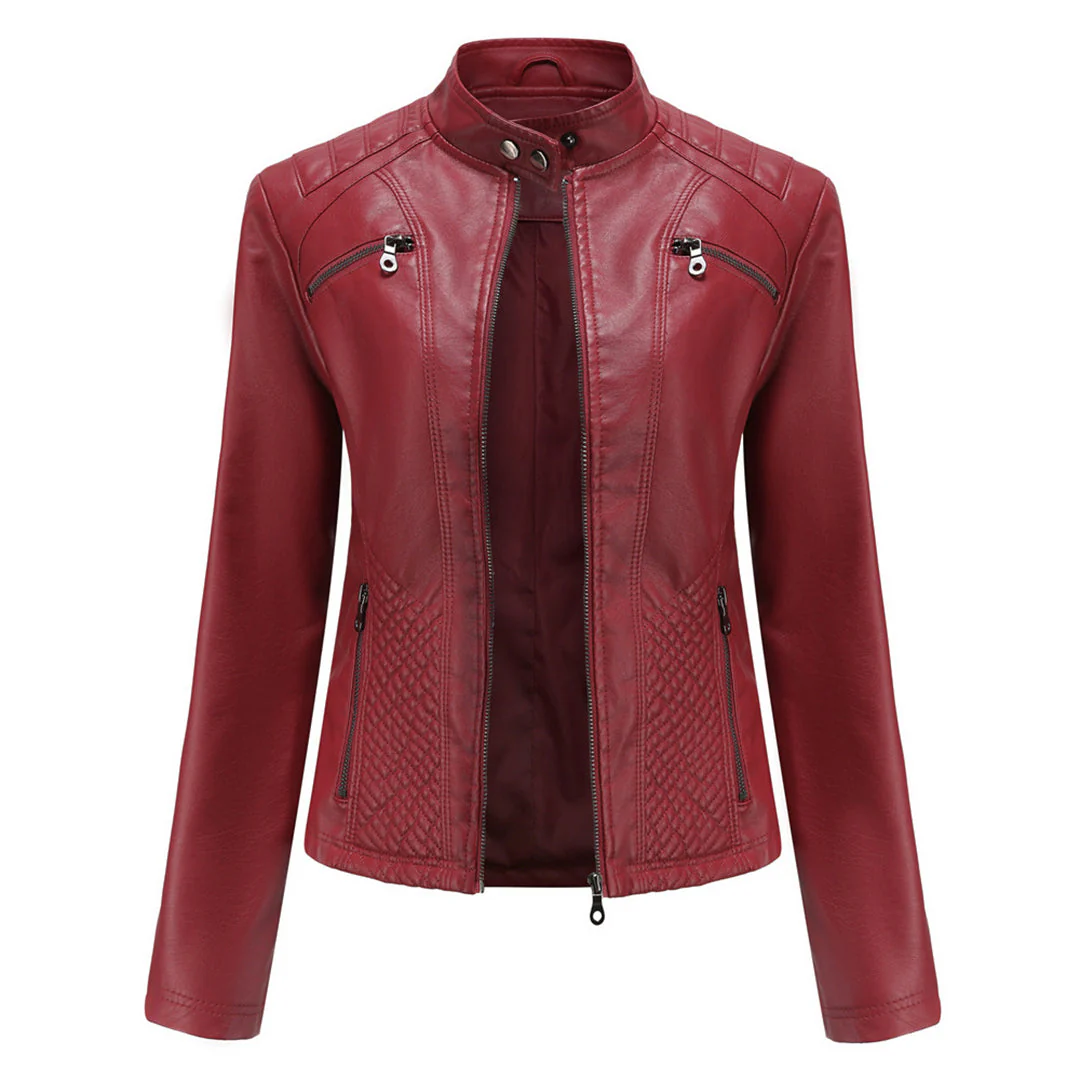 Heidi-Mode | Lederjacke für Damen - Modische Jacke mit Reißverschluss - Image 14