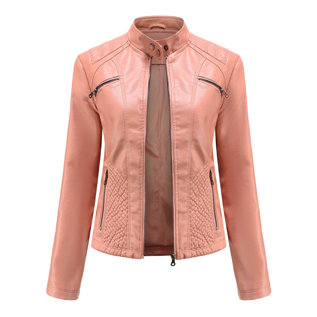 Heidi-Mode | Lederjacke für Damen - Modische Jacke mit Reißverschluss - Image 16