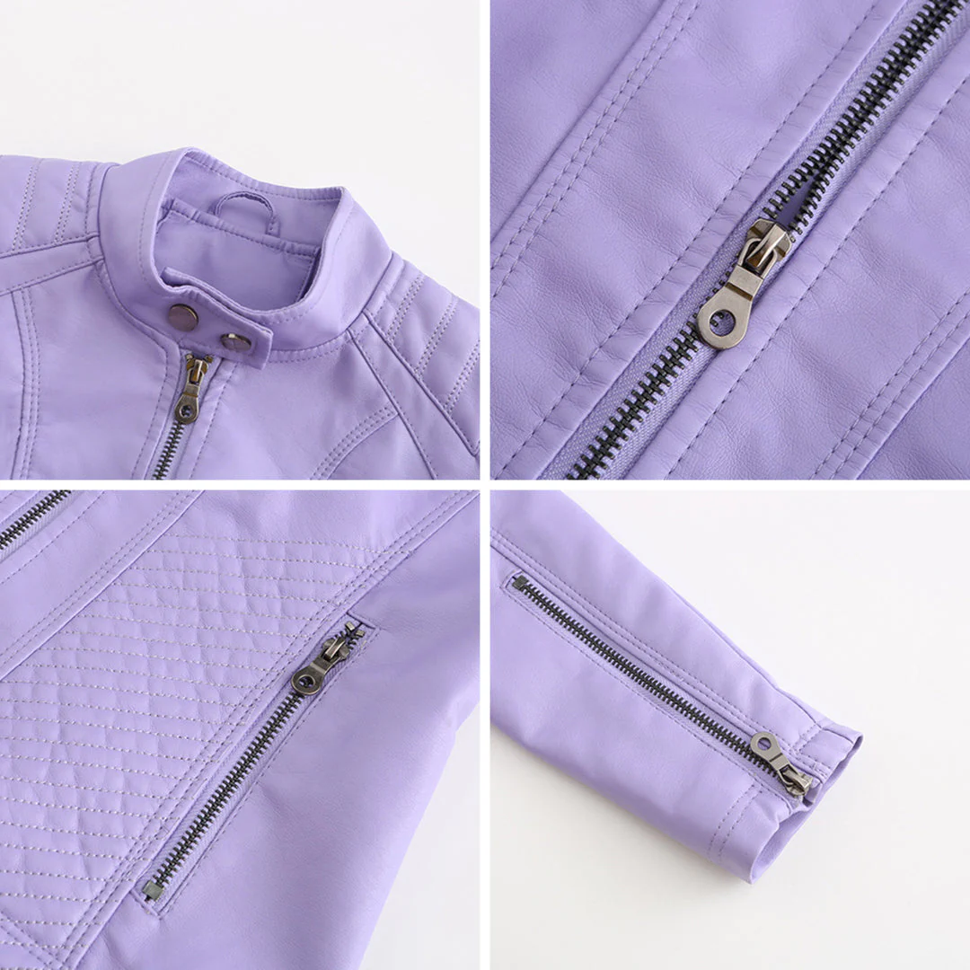 Heidi-Mode | Lederjacke für Damen - Modische Jacke mit Reißverschluss - Image 7