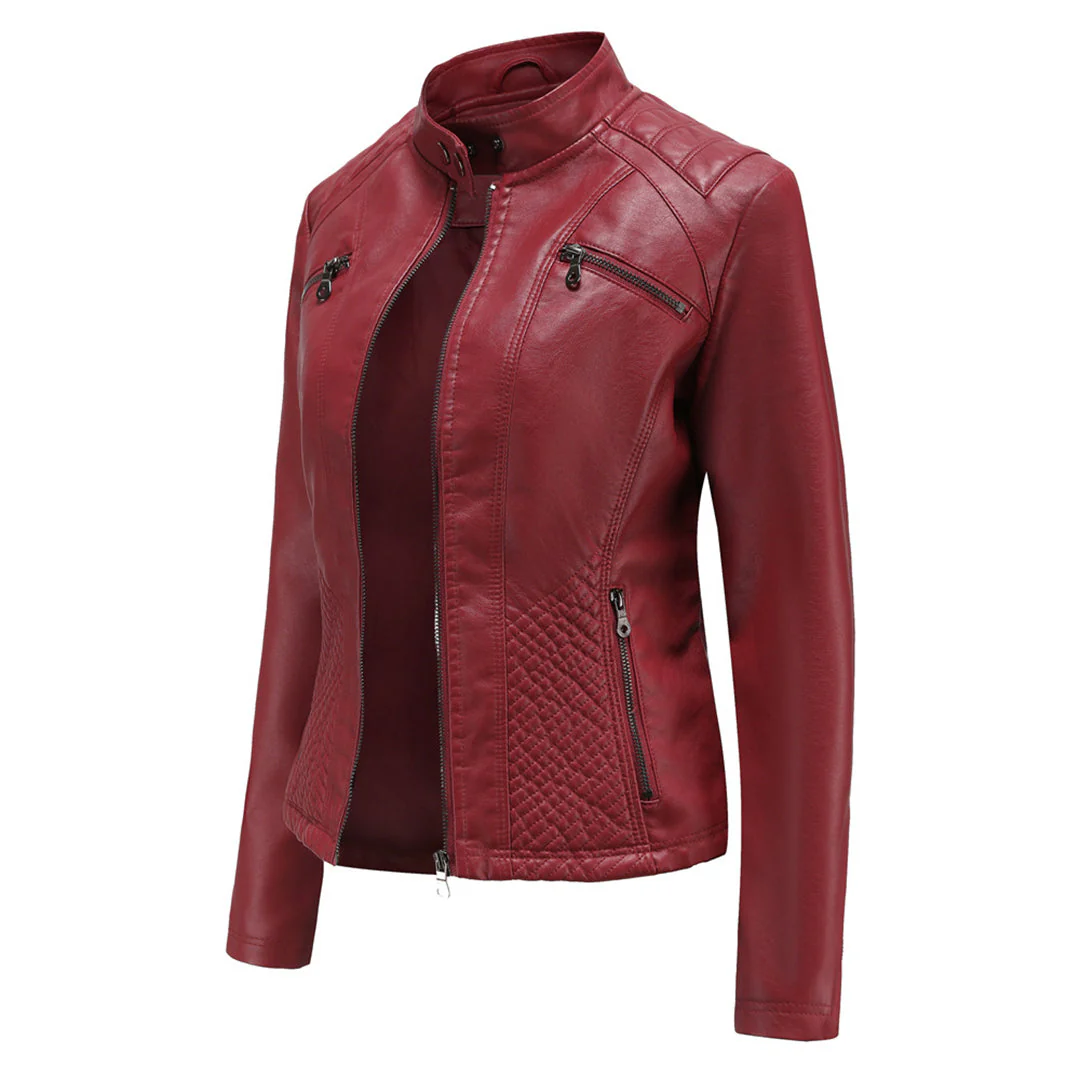 Heidi-Mode | Lederjacke für Damen - Modische Jacke mit Reißverschluss - Image 8