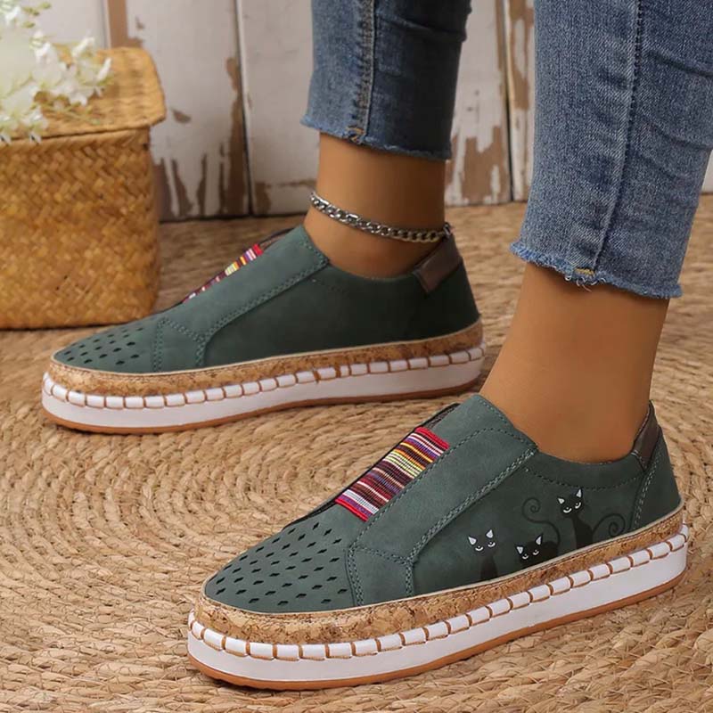 Heidi-Mode | Lässige Katzenmuster Schuhe - Image 11