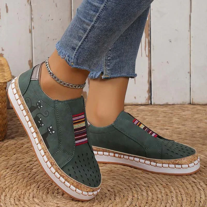 Heidi-Mode | Lässige Katzenmuster Schuhe - Image 13