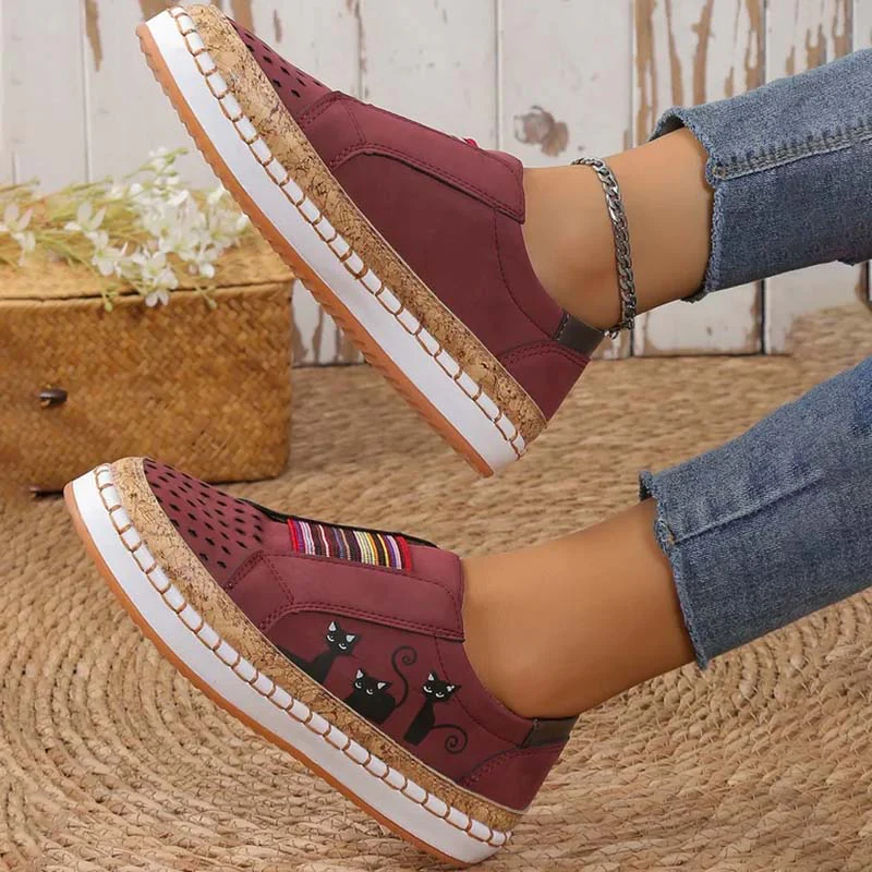 Heidi-Mode | Lässige Katzenmuster Schuhe - Image 16