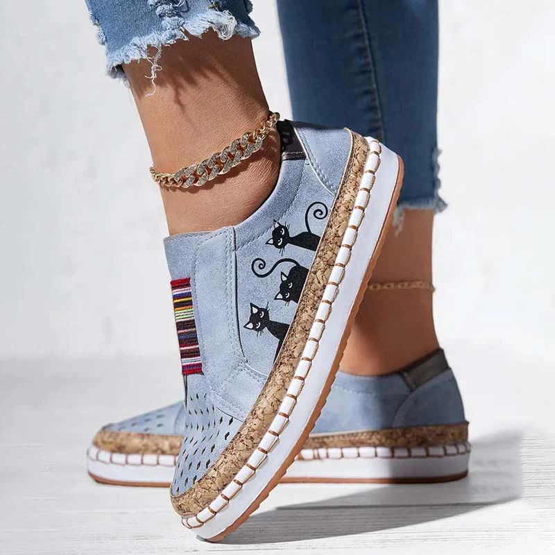 Heidi-Mode | Lässige Katzenmuster Schuhe - Image 19