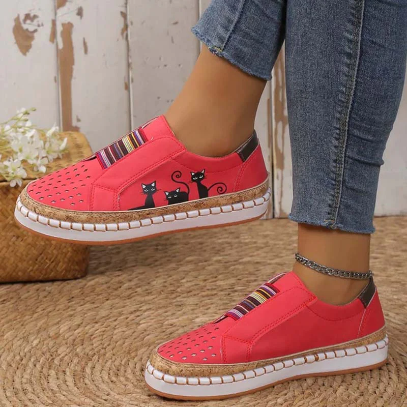Heidi-Mode | Lässige Katzenmuster Schuhe - Image 8