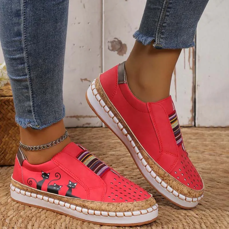 Heidi-Mode | Lässige Katzenmuster Schuhe - Image 9