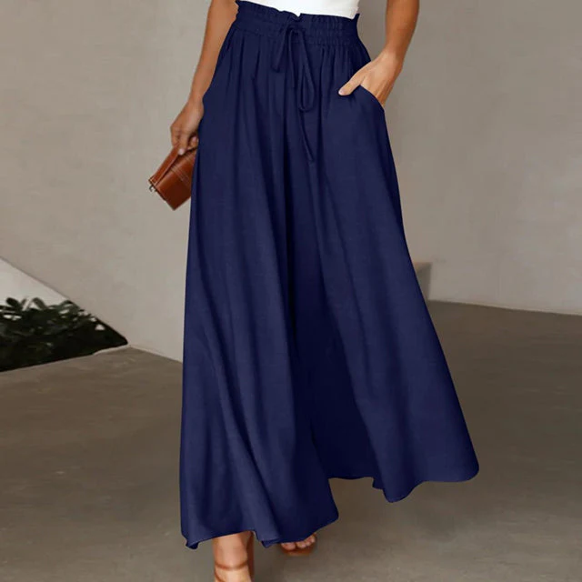 Heidi-Mode | Leichte Damen Leinenhose mit Weitem Bein für Frühling und Sommer - Image 2