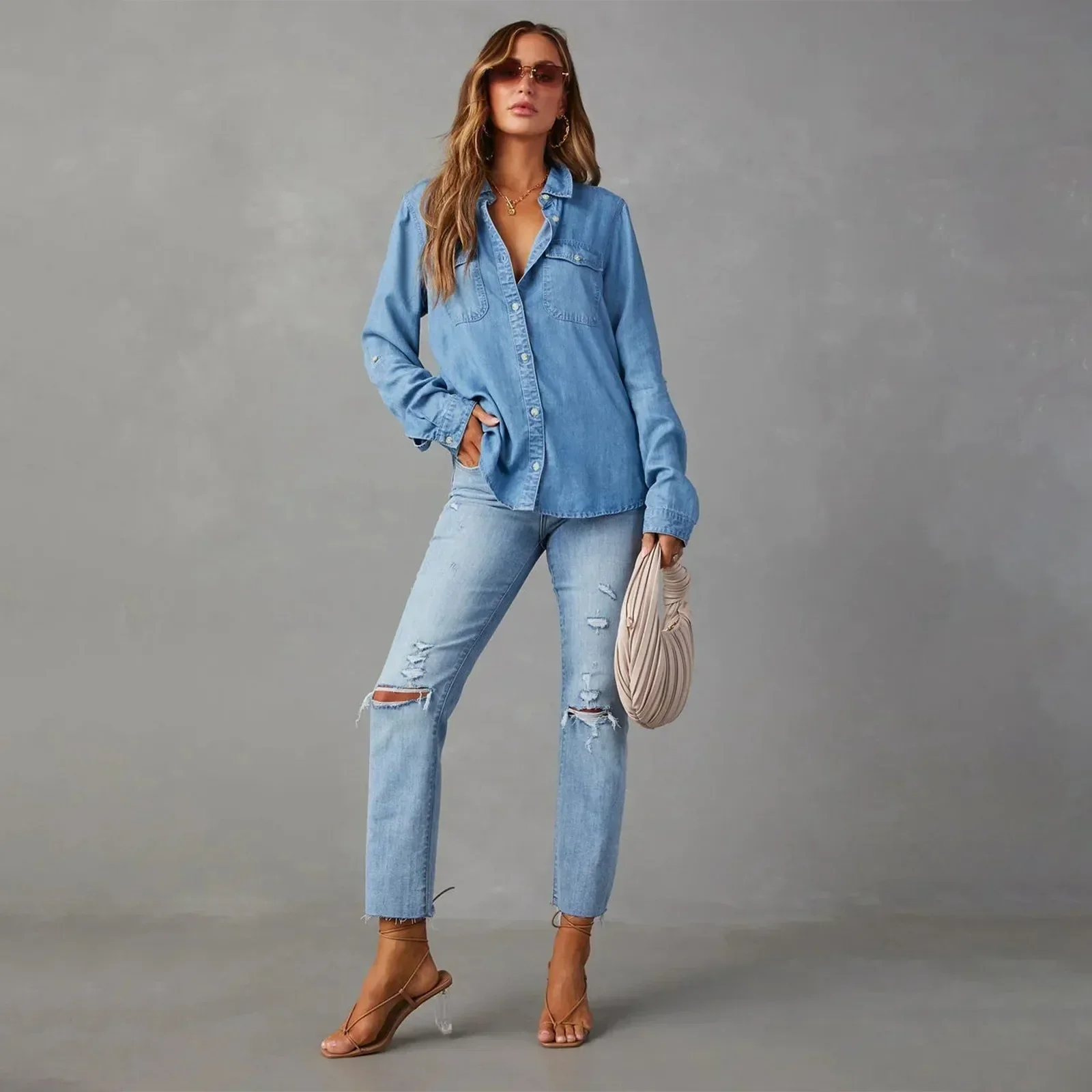 Heidi-Mode | Leichte Denim Hemden - Image 3