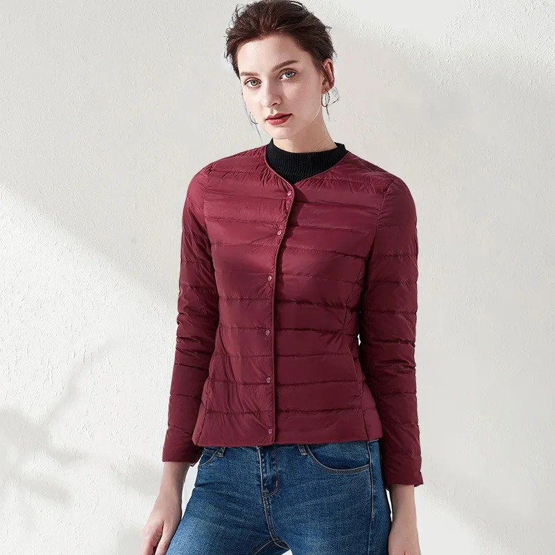 Heidi-Mode | Leichte, Kragenlose, Schlankmachende Daunenjacke für Frauen - Image 9