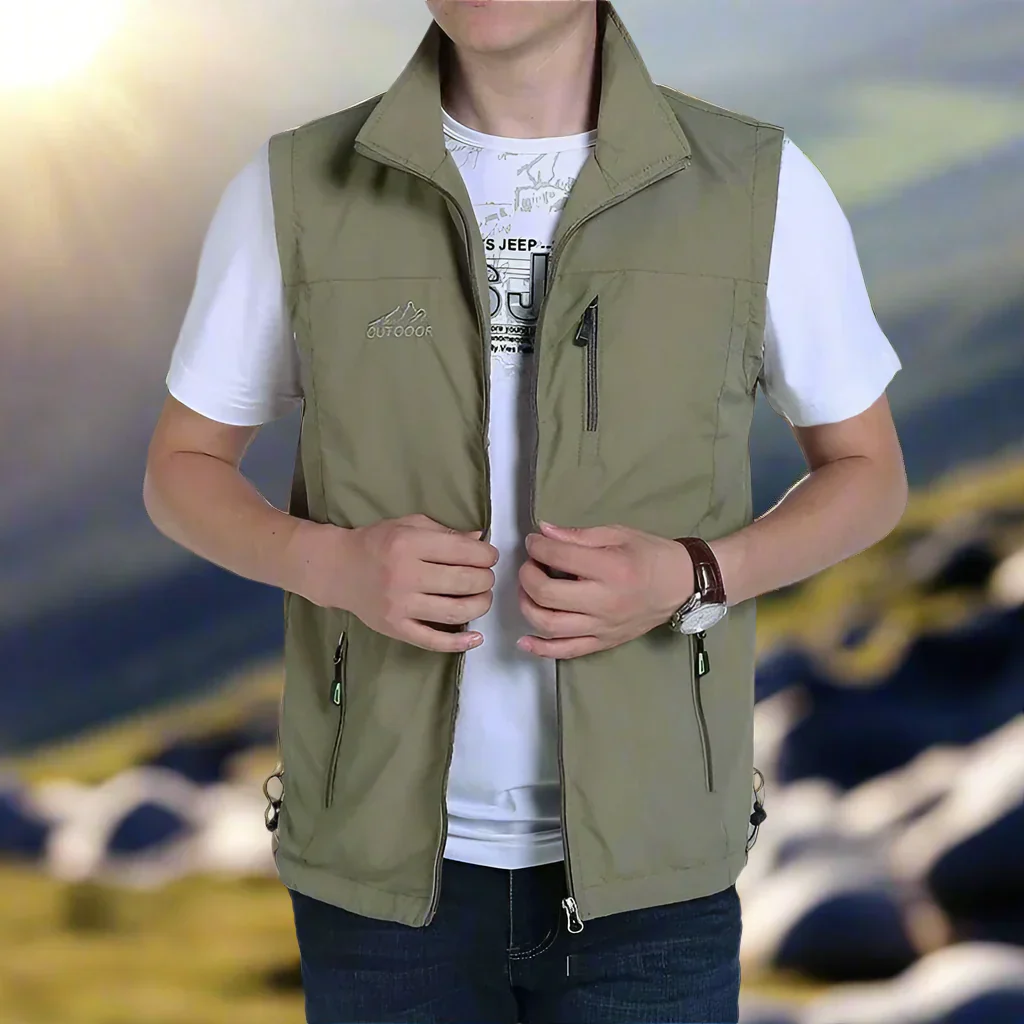 Heidi-Mode | Leichte Multifunktionsweste mit Taschen für Herren für Den Outdoor-Einsatz - Image 7