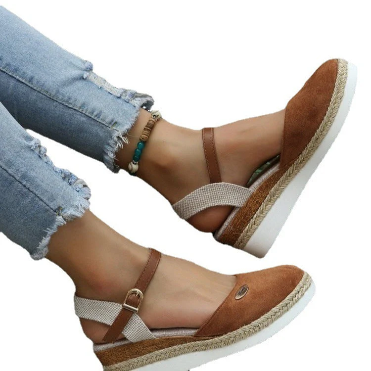 Heidi-Mode | Leichte Plattform Wedge Sandalen Aus Hanfseil - Image 2