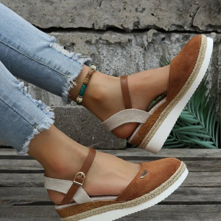 Heidi-Mode | Leichte Plattform Wedge Sandalen Aus Hanfseil - Image 4