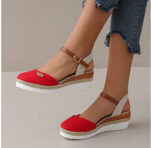 Heidi-Mode | Leichte Plattform Wedge Sandalen Aus Hanfseil - Image 9