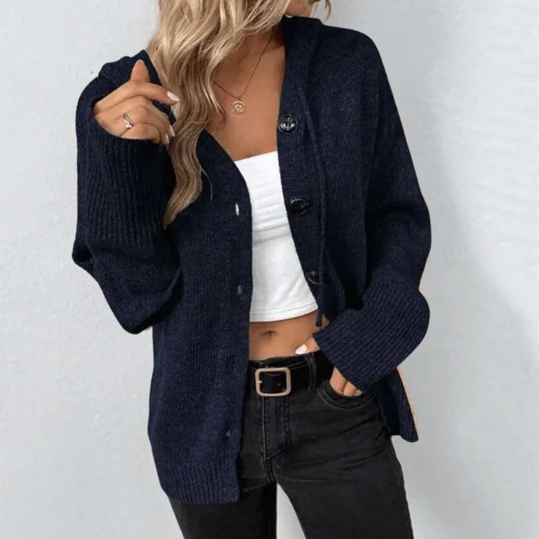 Heidi-Mode | Leichter Knopf Strickjacke für Frauen - Image 5