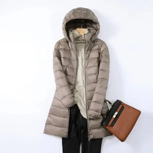 Heidi-Mode | Leichtgewicht Pufferjacke Langärmlige Gesteppte Jacke mit Abnehmbarem Kapuze - Image 12