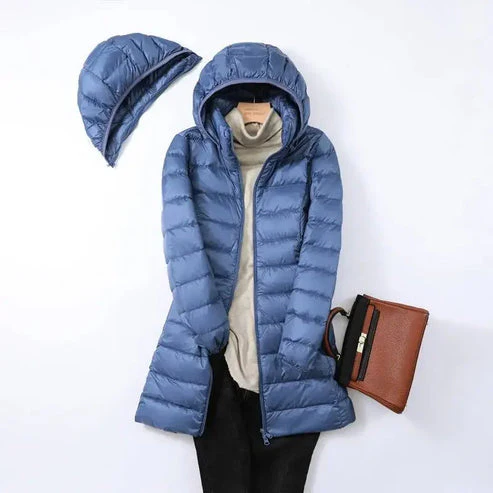 Heidi-Mode | Leichtgewicht Pufferjacke Langärmlige Gesteppte Jacke mit Abnehmbarem Kapuze - Image 6